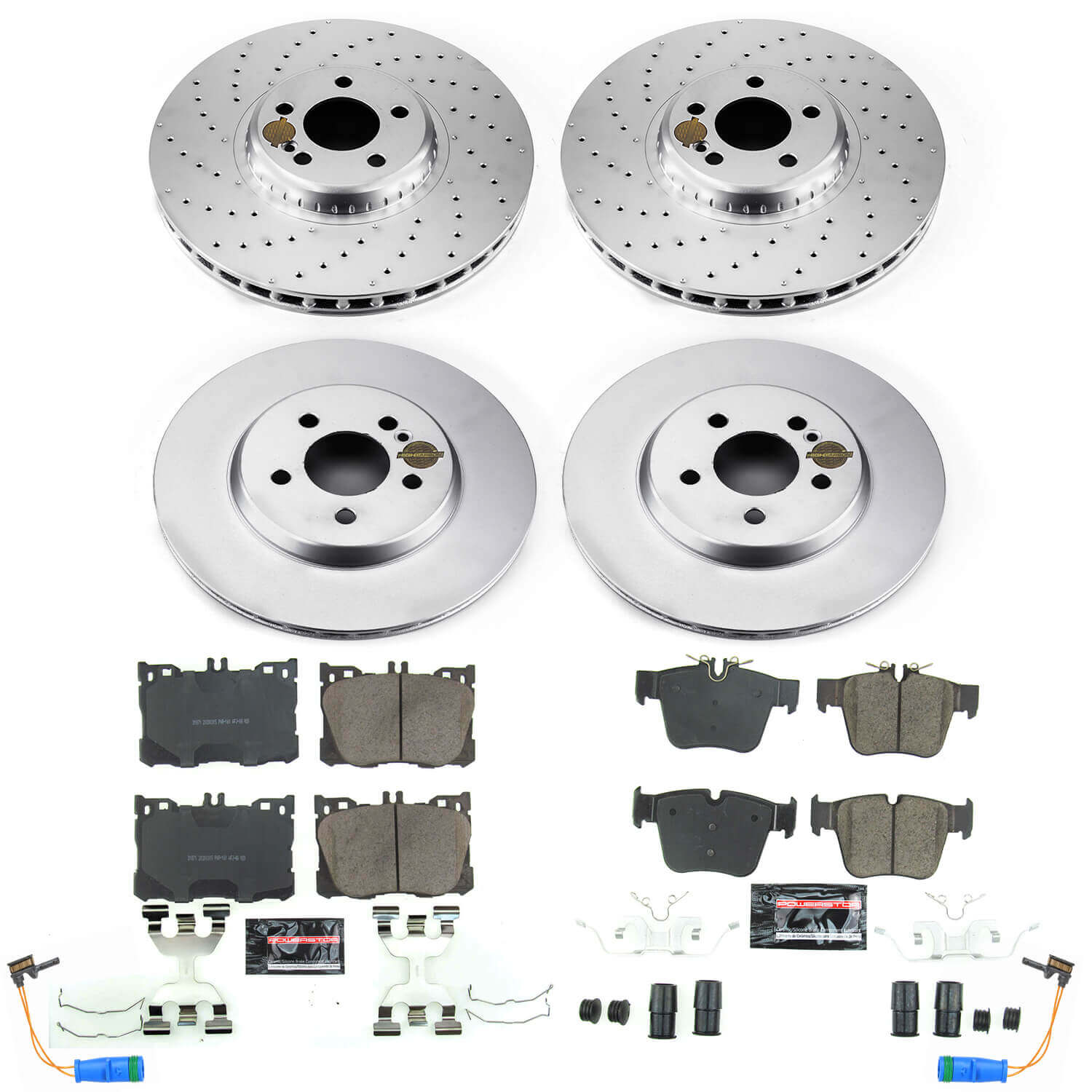 Power Stop CRK7988 Z23 Evolution Geomet Coated Front And Rear Pad And Rotor Kit for 2017-2023 Mercedes-Benz C43 AMG product image