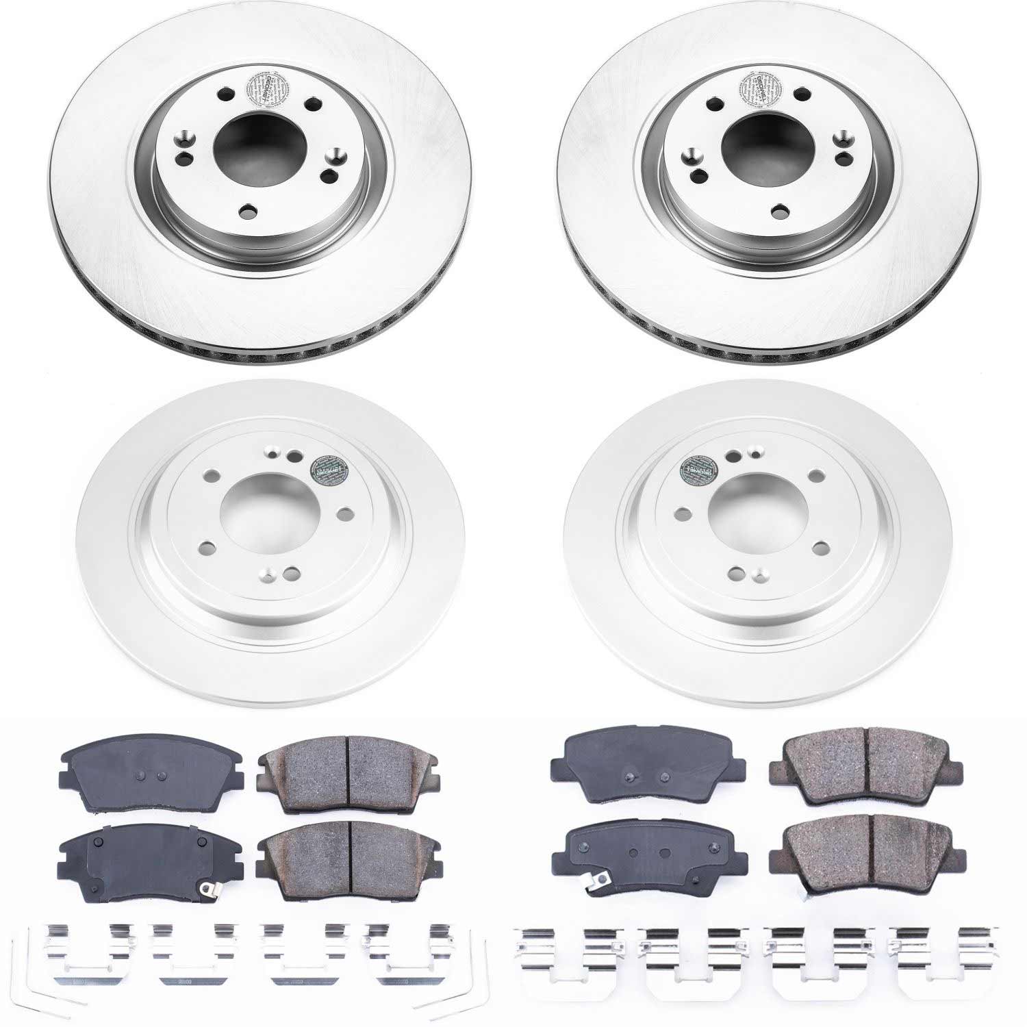 Power Stop CRK8003 Z17 Evolution Front And Rear Pad And Rotor Kit for 2017-2022 Kia Sportage product image