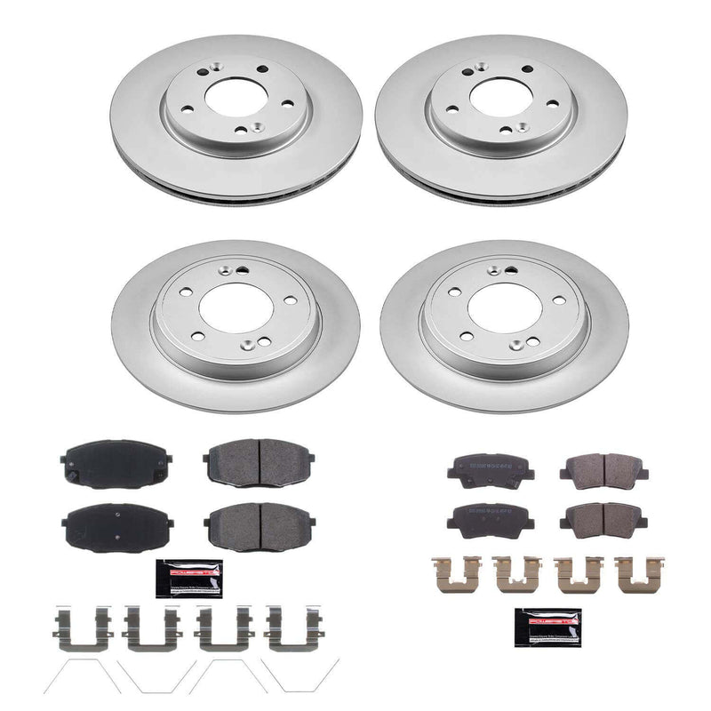 Power Stop CRK8008 Z17 Evolution Front And Rear Pad And Rotor Kit for 2017-2019 Kia Soul product image