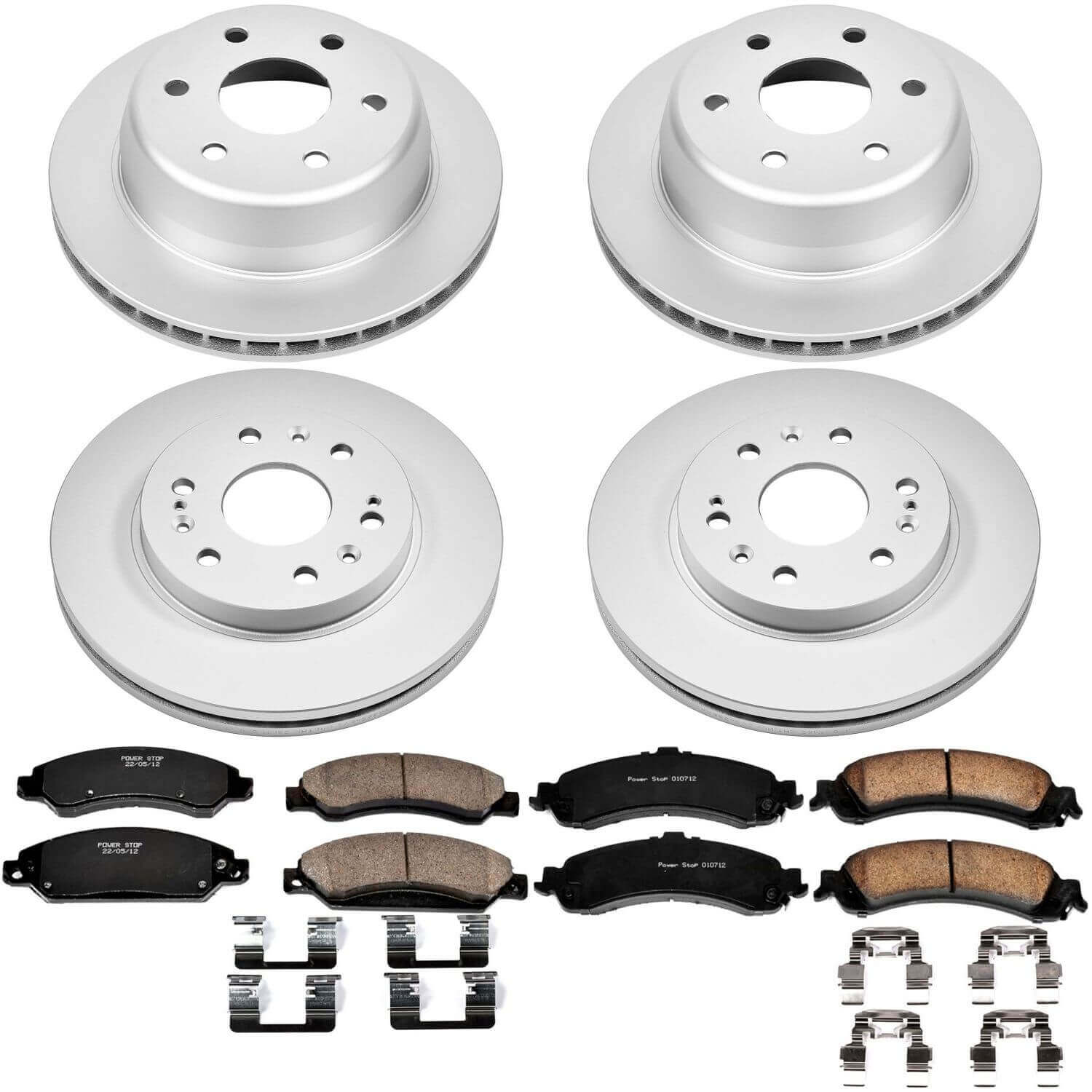 Power Stop CRK8071 Z17 Evolution Front And Rear Brake Kit for 2005-2006 GMC Sierra 1500 Denali product image