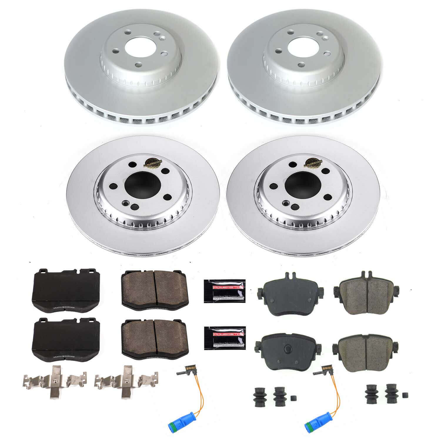 Power Stop CRK8072 Front And Rear Z17 Evolution Pad And Rotor Kit for 2017 Mercedes-Benz E300 product image
