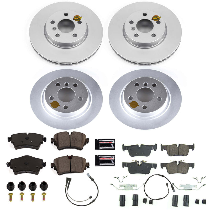 Power Stop CRK8105 Z23 Evolution Geomet Coated Front And Rear Pad And Rotor Kit for 2016 MINI Cooper Clubman Base product image