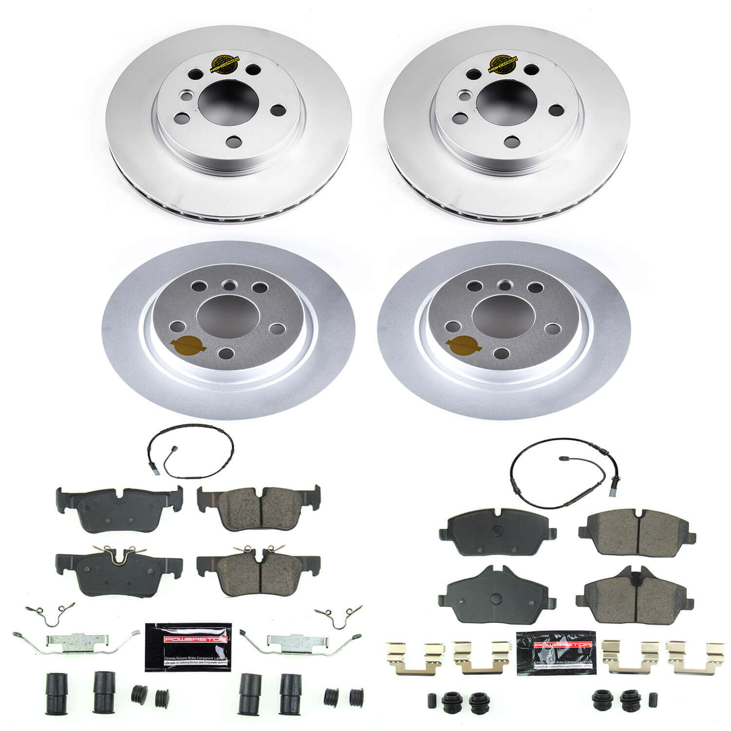 Power Stop CRK8113 Z23 Evolution Geomet Coated Front And Rear Pad And Rotor Kit for 2014-2021 BMW I3 product image