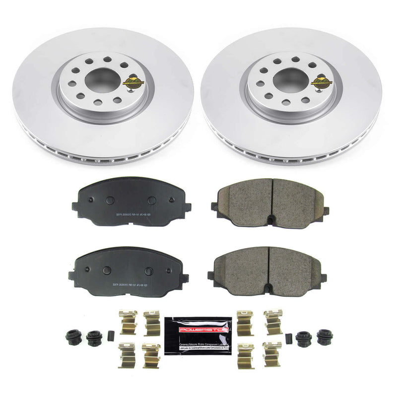 Power Stop CRK8117 Z23 Evolution Geomet Coated Front Pad And Rotor Kit for 2018-2021 Volkswagen Atlas product image