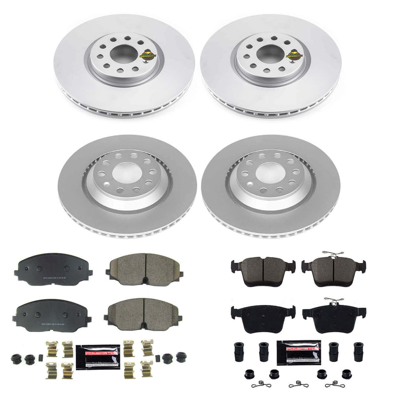 Power Stop CRK8118 Z23 Evolution Geomet Coated Front And Rear Pad And Rotor Kit for 2018-2020 Volkswagen Atlas product image