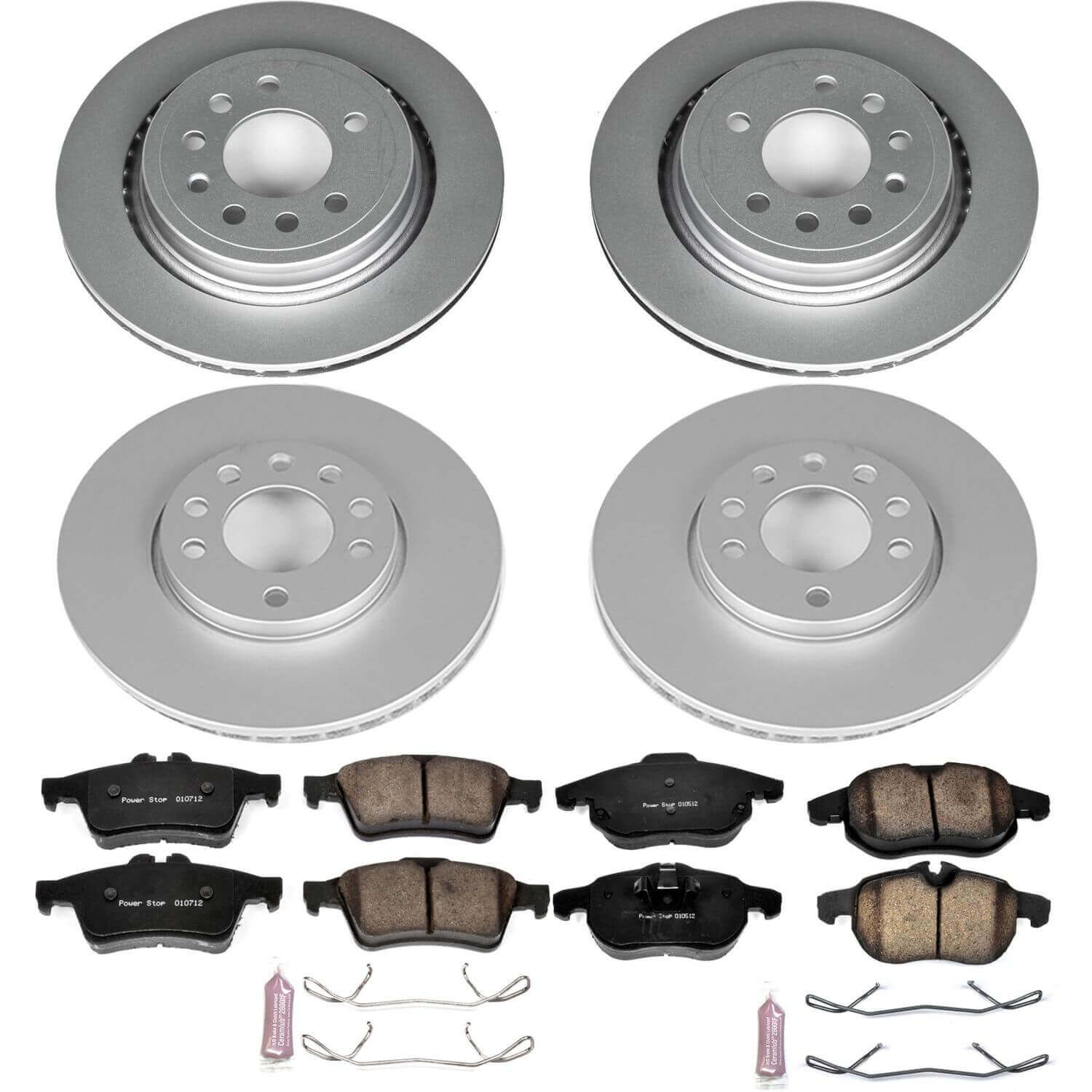 Power Stop CRK8156 Z23 Evolution Sport Front And Rear Brake Kit for 2008 Saab 9-3. All Wheel Drive product image
