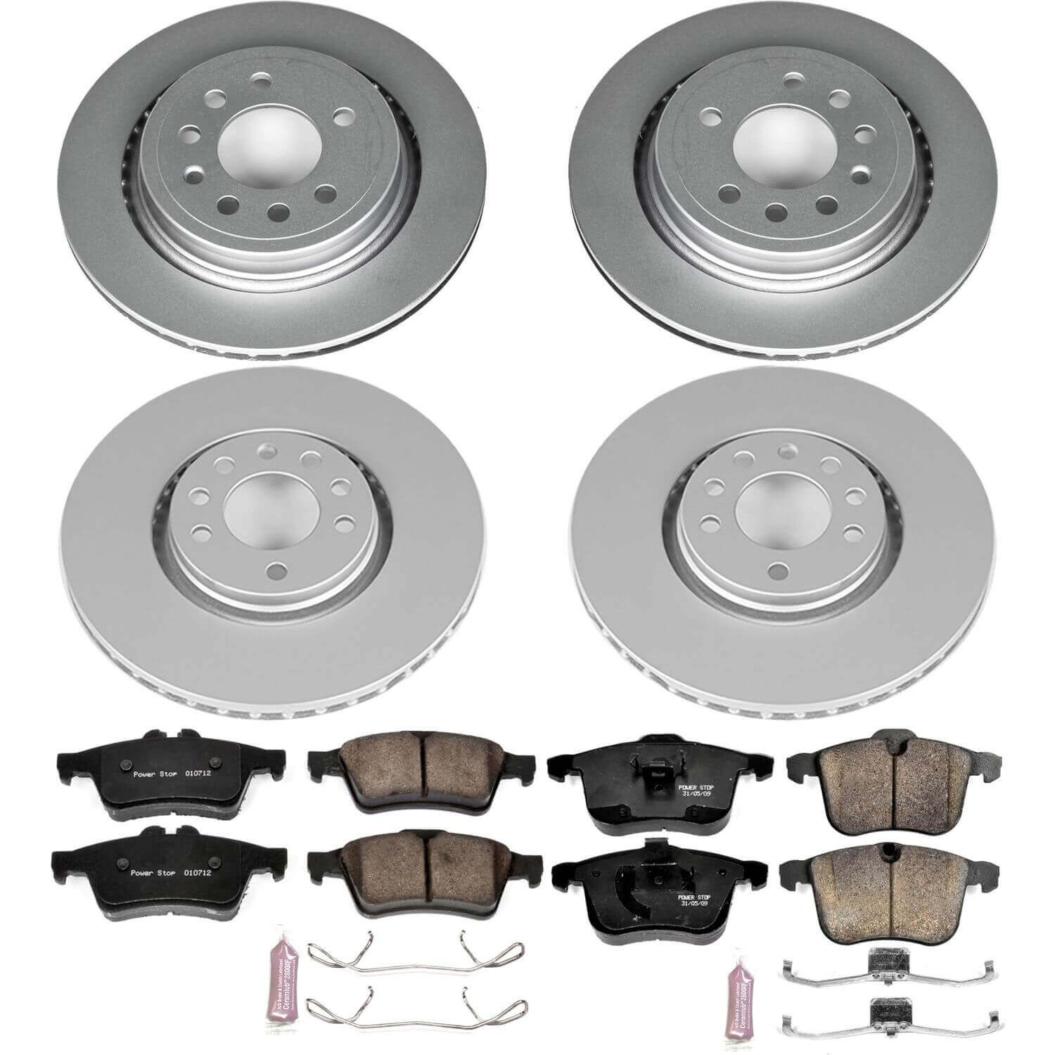 Power Stop CRK8159 Z23 Evolution Sport Front And Rear Brake Kit for 2008 Saab 9-3. All Wheel Drive product image