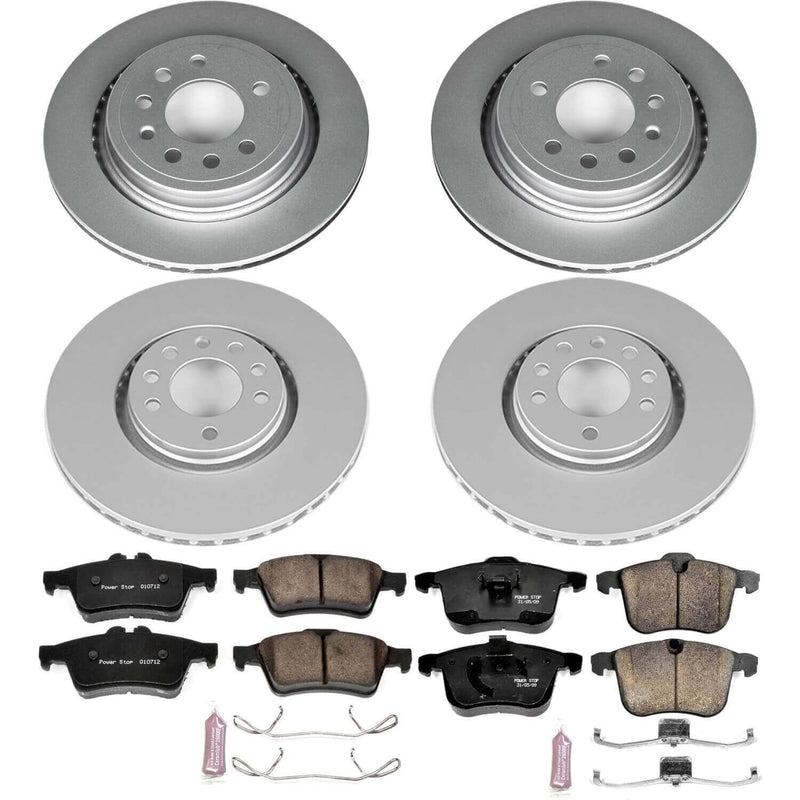 Power Stop CRK8159 Z23 Evolution Sport Front And Rear Brake Kit for 2008 Saab 9-3. All Wheel Drive product image