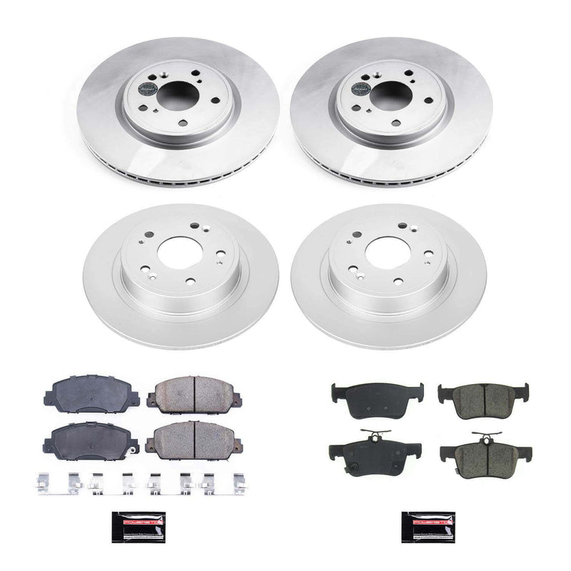 Power Stop CRK8166 Z17 Evolution Front And Rear Pad And Rotor Kit for 2018-2020 Honda Accord EX-L, Hybrid, Hybrid Touring, Hybrid EX, Hybrid EX-L, Sport, Touring product image
