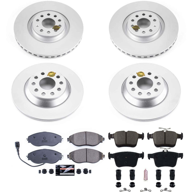 Power Stop CRK8168 Z23 Evolution Geomet Coated Front And Rear Pad And Rotor Kit for 2022-2025 Audi Q3 product image