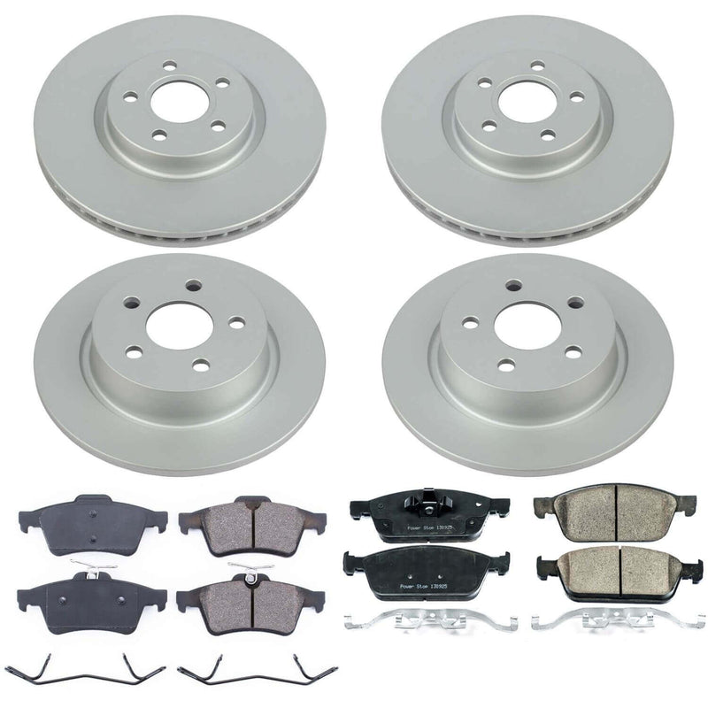 Power Stop CRK8174 Front And Rear Z17 Evolution Pad And Rotor Kit for 2018-2023 Ford Transit Connect product image
