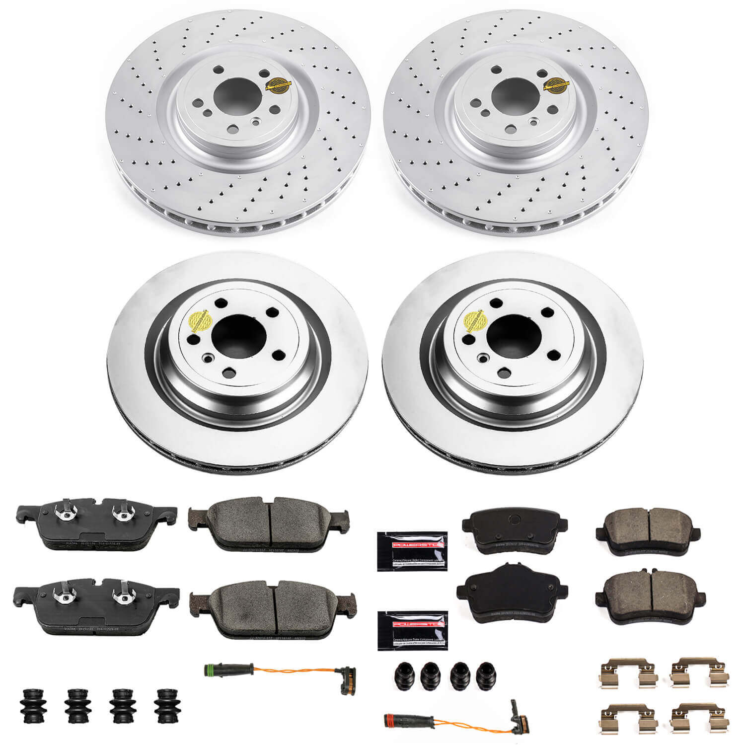 Power Stop CRK8191 Z23 Evolution Geomet Coated Front And Rear Pad And Rotor Kit for 2017-2019 Mercedes-Benz GLE43 AMG product image