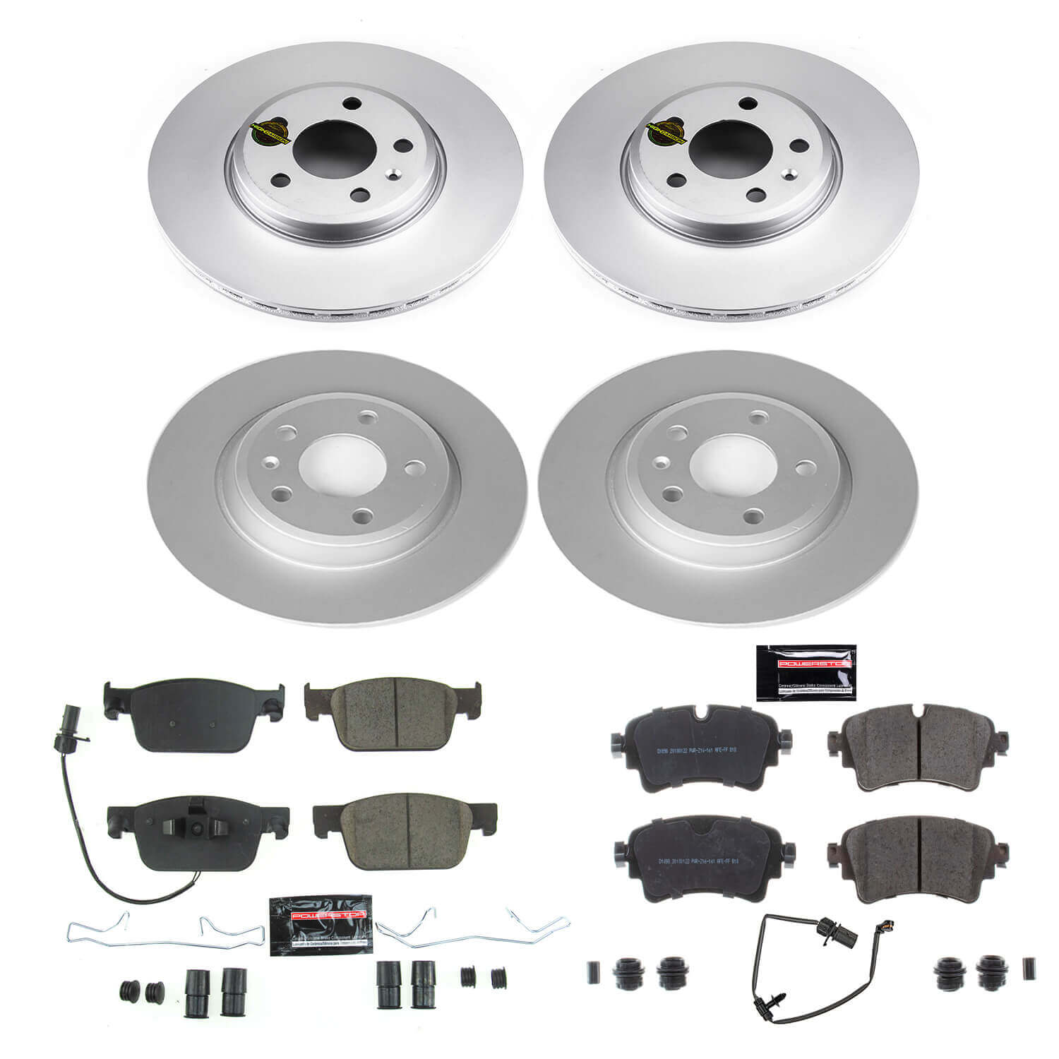 Power Stop CRK8197 Z23 Evolution Geomet Coated Front And Rear Pad And Rotor Kit for 2017-2020 Audi A4 product image