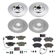 Power Stop CRK8197 Z23 Evolution Geomet Coated Front And Rear Pad And Rotor Kit for 2017-2020 Audi A4 product image
