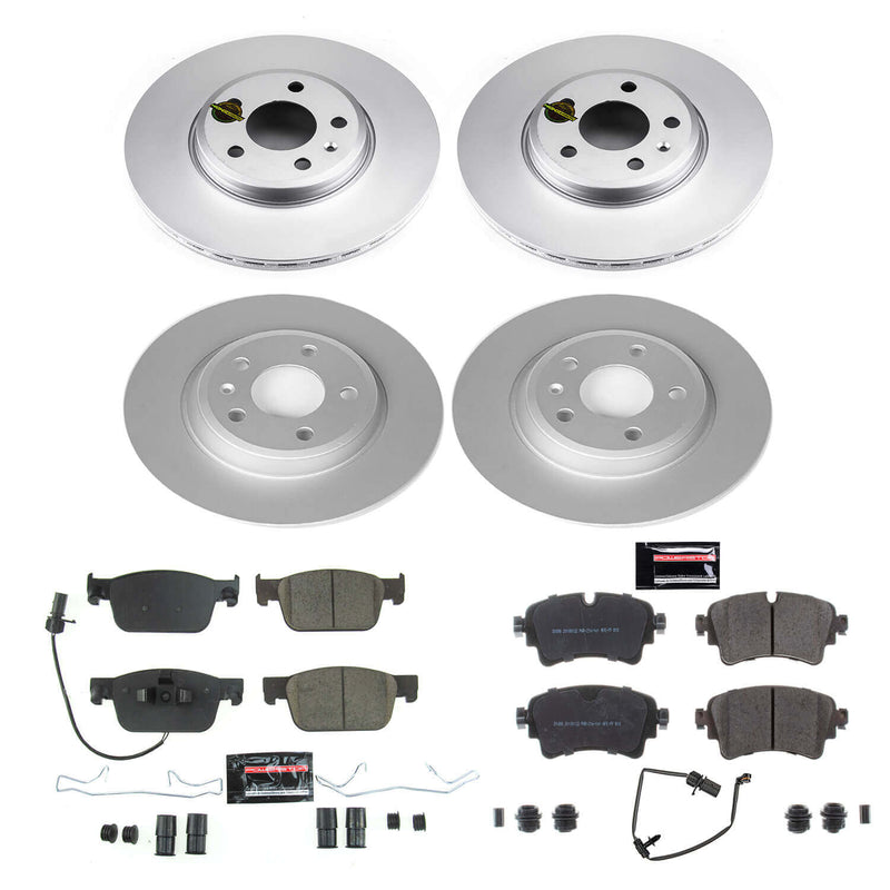 Power Stop CRK8197 Z23 Evolution Geomet Coated Front And Rear Pad And Rotor Kit for 2017-2020 Audi A4 product image