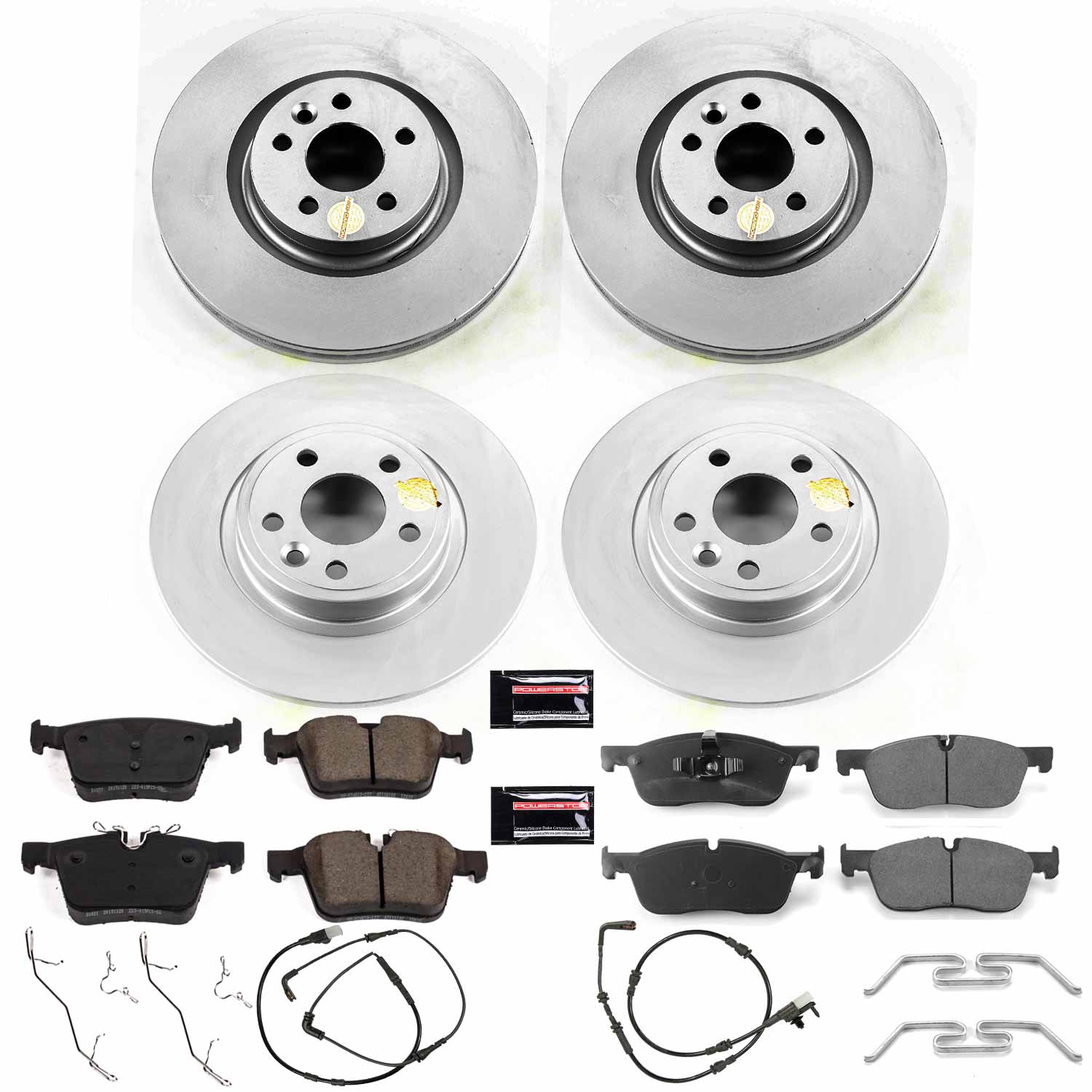 Power Stop CRK8198 Z23 Evolution Geomet Coated Front And Rear Pad And Rotor Kit for 2018-2019 Land Rover Discovery Sport product image