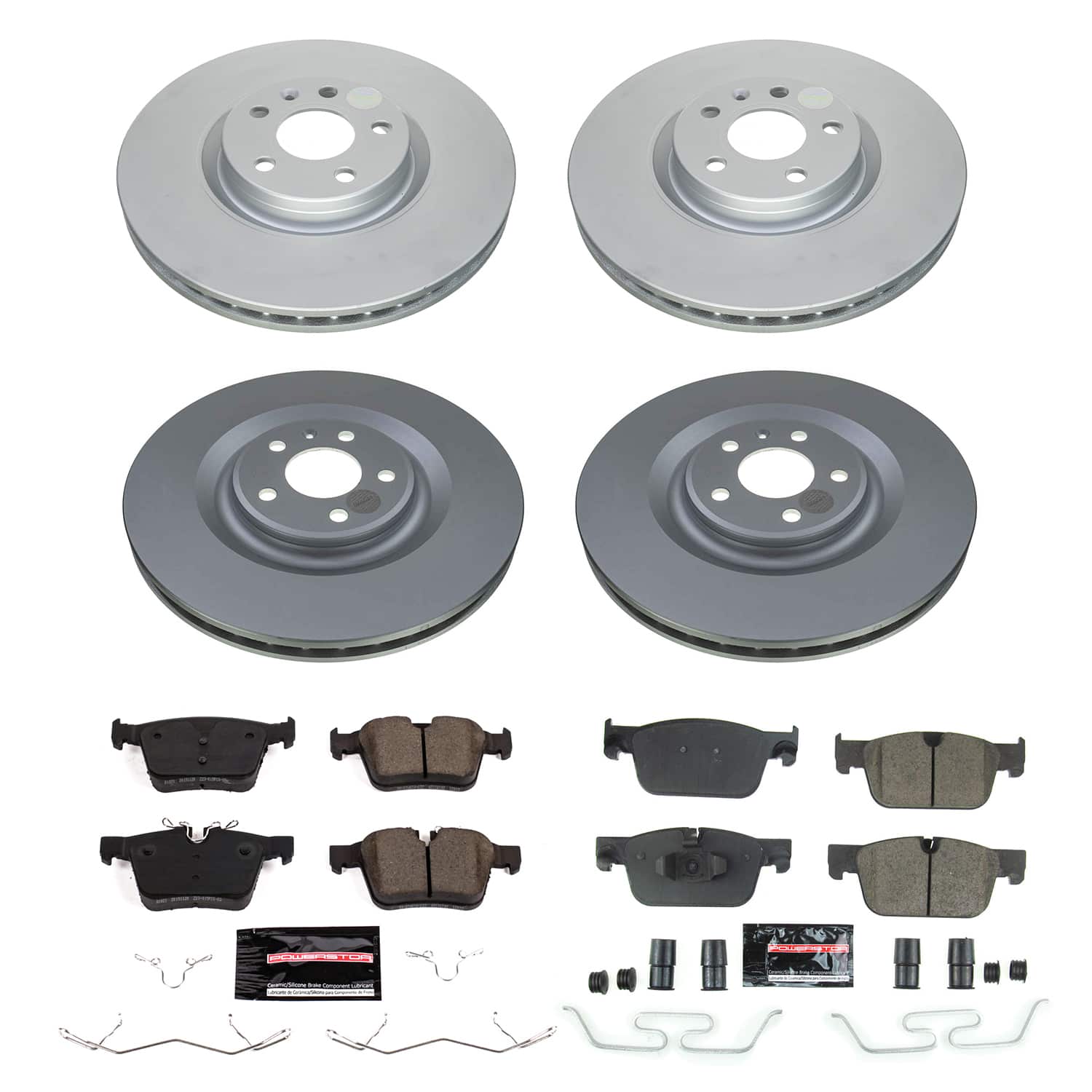 Power Stop CRK8225 Front And Rear Z23 Evolution Sport Performance 1-Click Pad And Rotor Kit for 2019 Volvo S60 product image