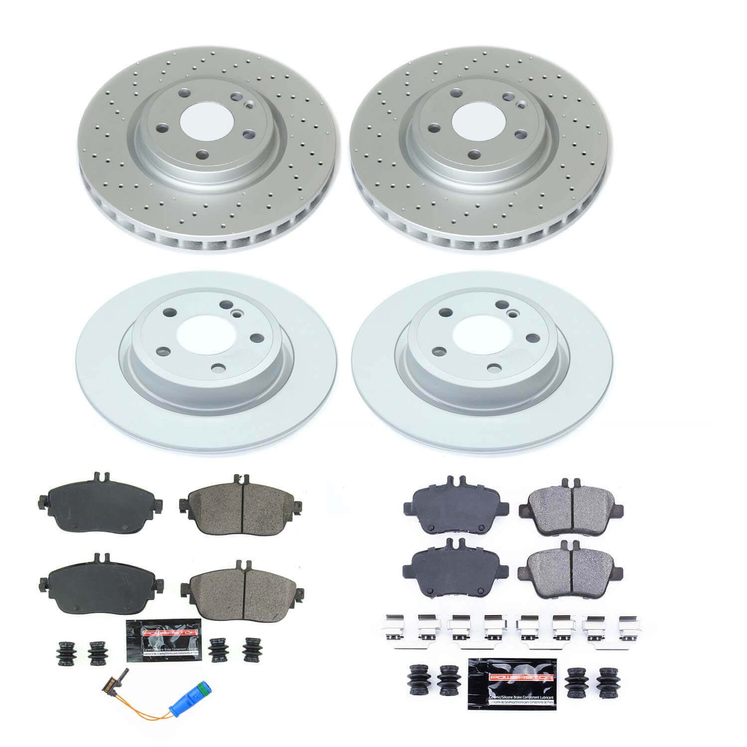 Power Stop CRK8262 Front And Rear Z17 Evolution Pad And Rotor Kit for 2017-2019 Infiniti QX30 Sport product image