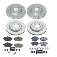 Power Stop CRK8265 Front And Rear Z17 Evolution Pad And Rotor Kit for 2014-2019 Mercedes-Benz CLA250 product image