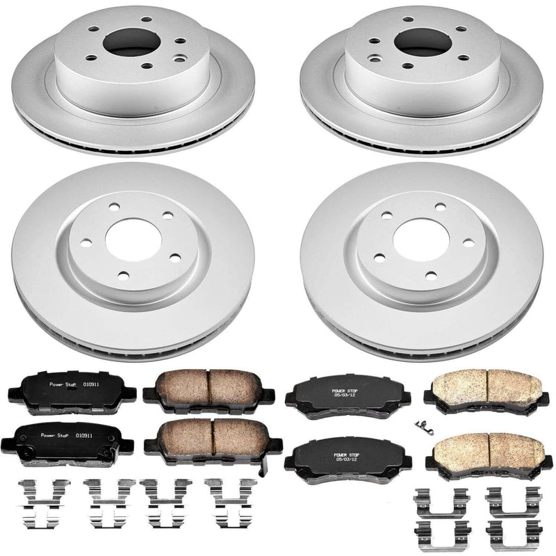 Power Stop CRK8268 Z17 Evolution Front And Rear Pad And Rotor Kit for 2008-2013 Nissan Rogue product image