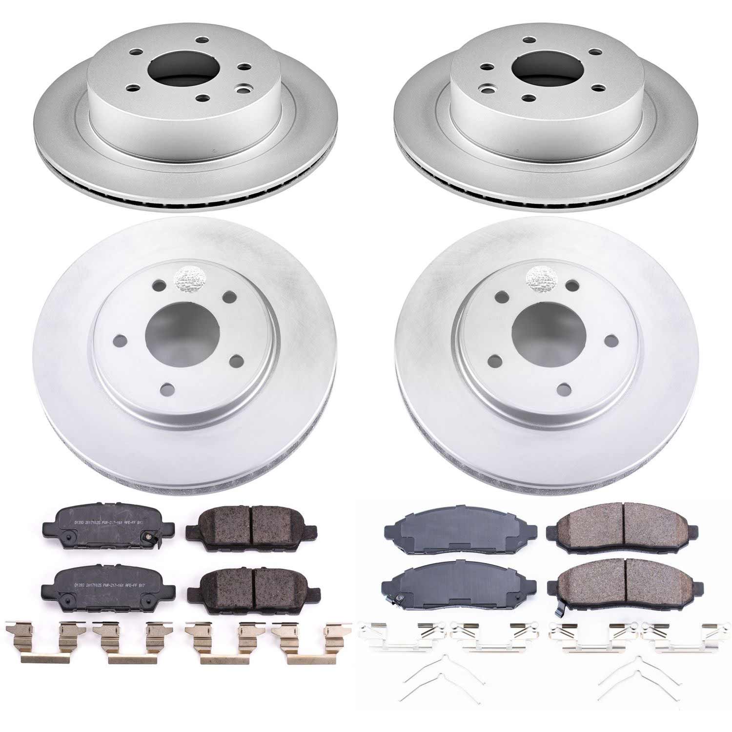Power Stop CRK8272 Z17 Evolution Front And Rear Pad And Rotor Kit for 2011-2014 Nissan Leaf product image