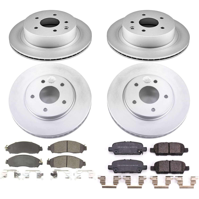 Power Stop CRK8273 Z17 Evolution Front And Rear Pad And Rotor Kit for 2018-2025 Nissan Leaf product image