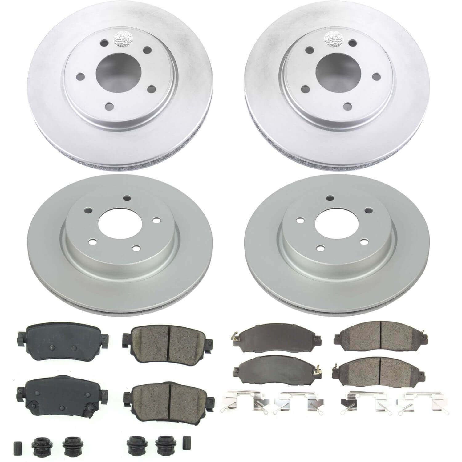 Power Stop CRK8274 Front And Rear Z17 Evolution Pad And Rotor Kit for 2018-2025 Nissan Leaf product image
