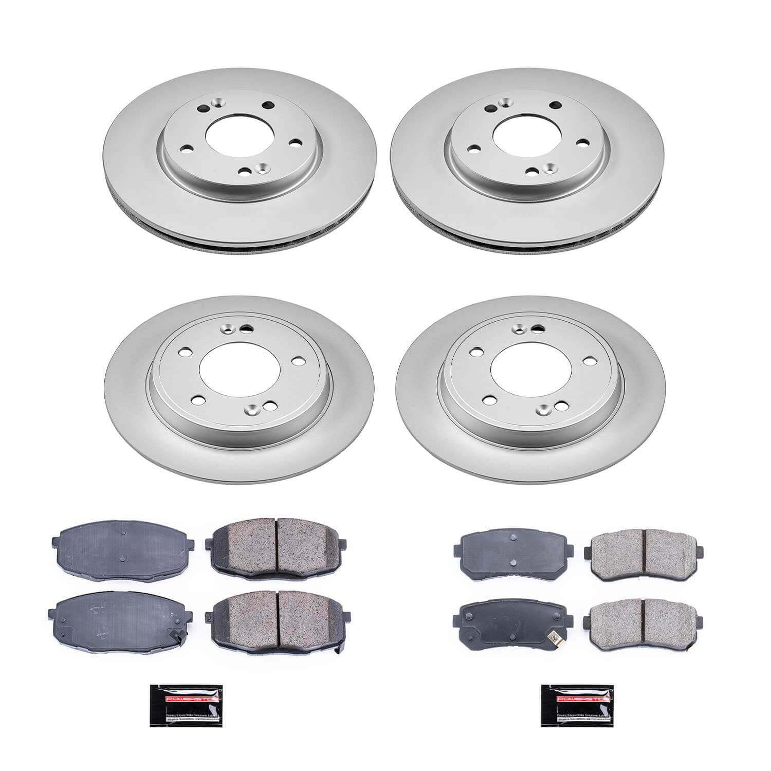 Power Stop CRK8278 Z17 Evolution Front And Rear Pad And Rotor Kit for 2018-2019 Hyundai Kona SE, SEL Front Wheel Drive product image