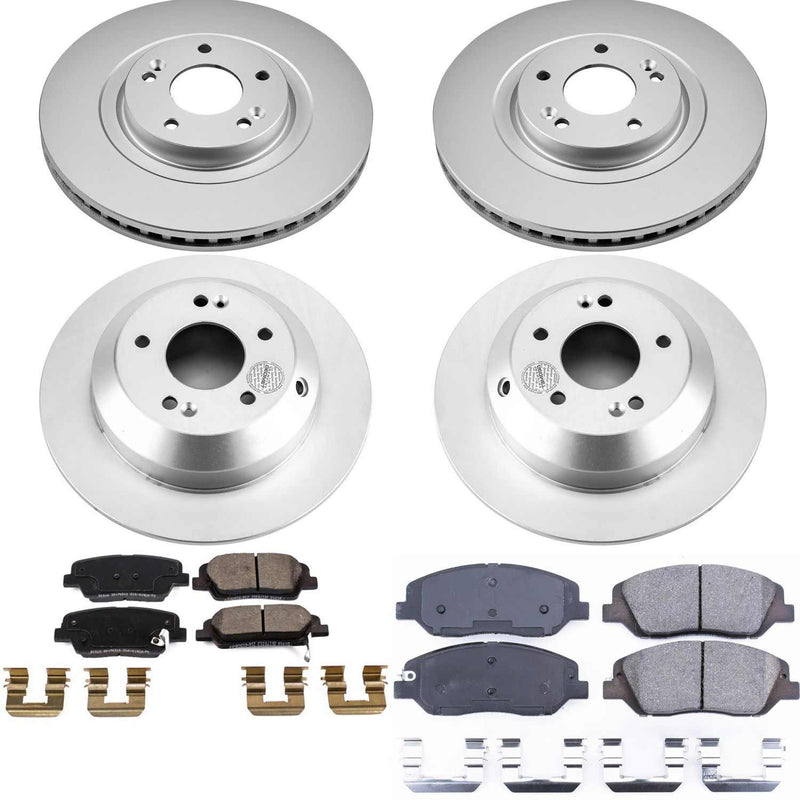 Power Stop CRK8281 Z17 Evolution Front And Rear Pad And Rotor Kit for 2019 Hyundai Santa Fe XL product image