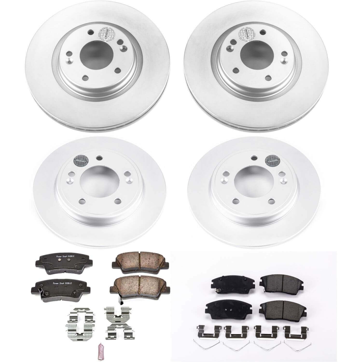Power Stop CRK8285 Z17 Evolution Front And Rear Pad And Rotor Kit for 2017-2020 Hyundai Elantra Rear Disc product image