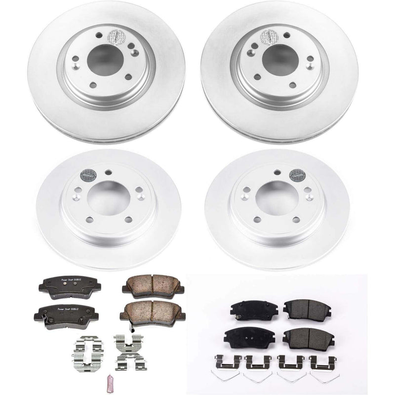 Power Stop CRK8285 Z17 Evolution Front And Rear Pad And Rotor Kit for 2017-2020 Hyundai Elantra Rear Disc product image