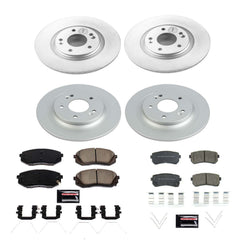 Power Stop CRK8286 Front And Rear Z17 Evolution Pad And Rotor Kit for 2018 Hyundai Kona Limited, SE, SEL, Ultimate All Wheel Drive product image