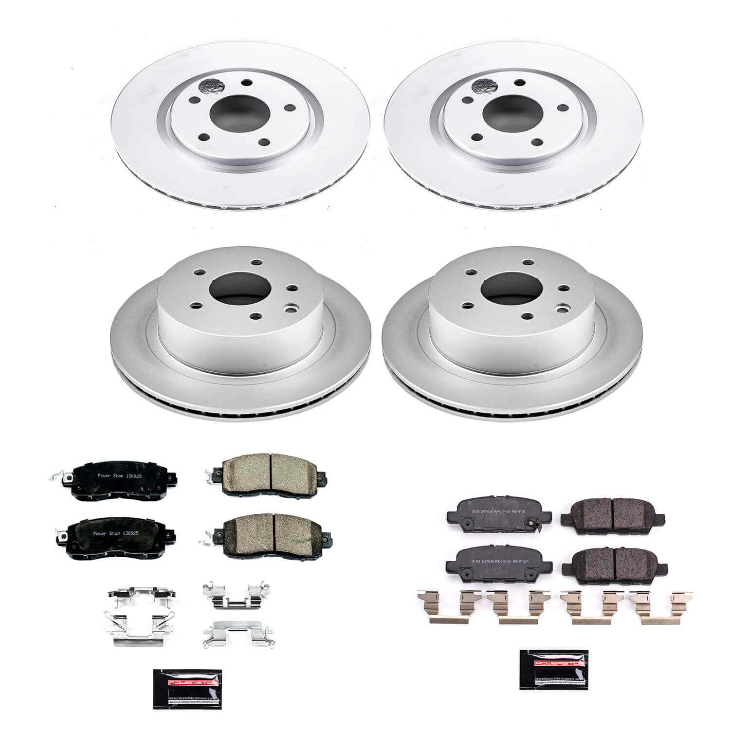 Power Stop CRK8288 Z17 Evolution Front And Rear Pad And Rotor Kit for 2014-2017 Nissan Leaf product image