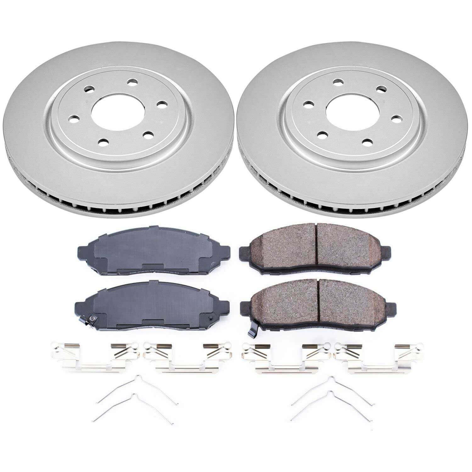 Power Stop CRK8325 Z17 Evolution Front Pad And Rotor Kit for 2016-2019 Nissan Frontier 4 Wheel Drive, Rear Wheel Drive product image