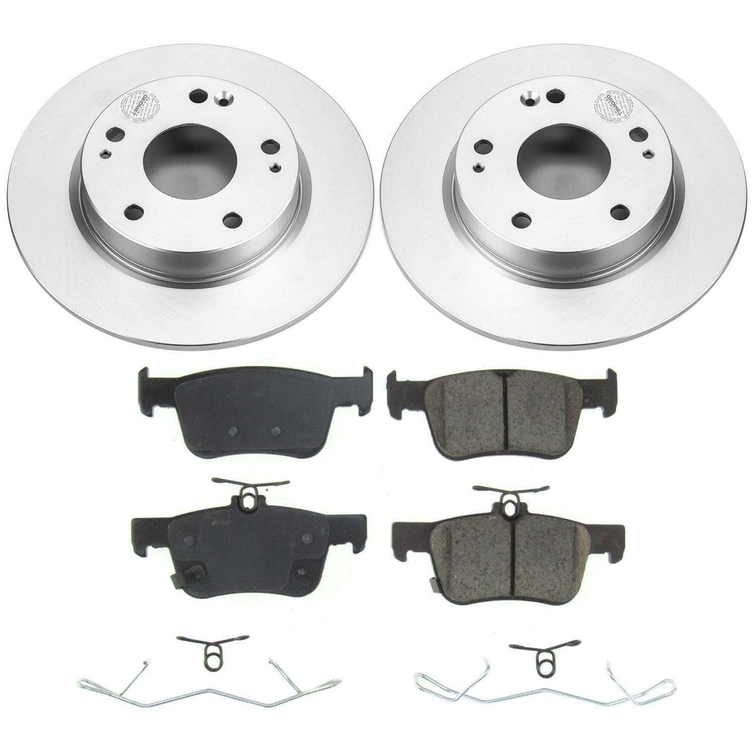 Power Stop CRK8330 Z17 Evolution Rear Pad And Rotor Kit for 2020 Honda Civic EX, EX-L, LX, Sport, Sport Touring Hatchback product image