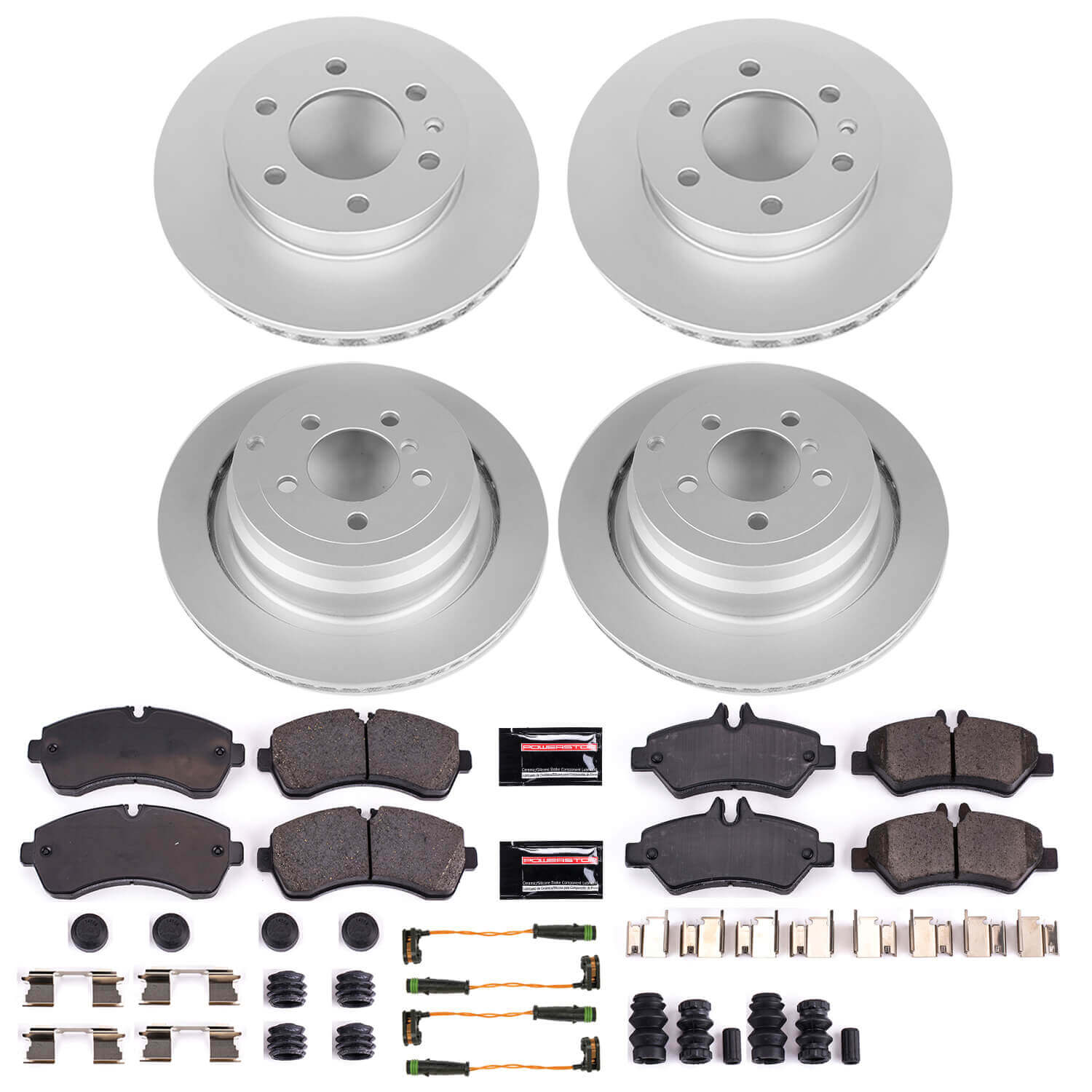 Power Stop CRK8342 Z23 Evolution Geomet Coated Front And Rear Pad And Rotor Kit for 2010-2018 Freightliner Sprinter 3500 product image
