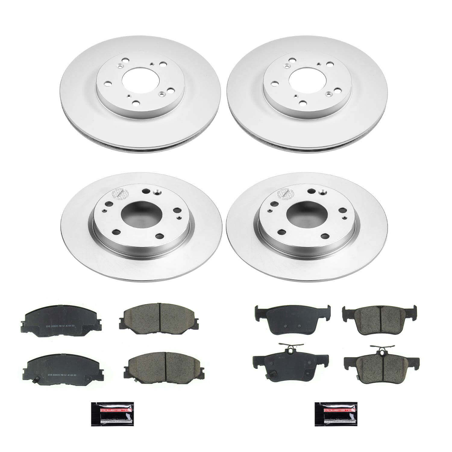 Power Stop CRK8343 Front And Rear Z17 Evolution Pad And Rotor Kit for 2022 Honda Civic EX, EX-L, LX, Sport, Sport Touring, Touring product image
