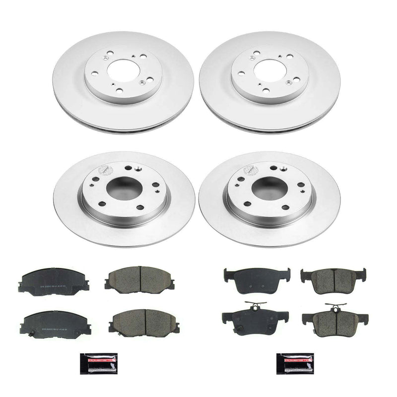 Power Stop CRK8343 Front And Rear Z17 Evolution Pad And Rotor Kit for 2022 Honda Civic EX, EX-L, LX, Sport, Sport Touring, Touring product image