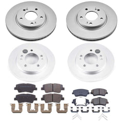 Power Stop CRK8344 Z17 Evolution Front And Rear Pad And Rotor Kit for 2019 Hyundai Elantra Rear Disc product image