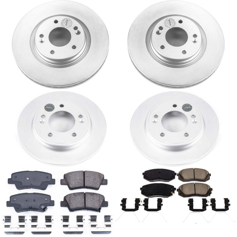 Power Stop CRK8345 Z17 Evolution Front And Rear Pad And Rotor Kit for 2019-2021 Hyundai Veloster product image