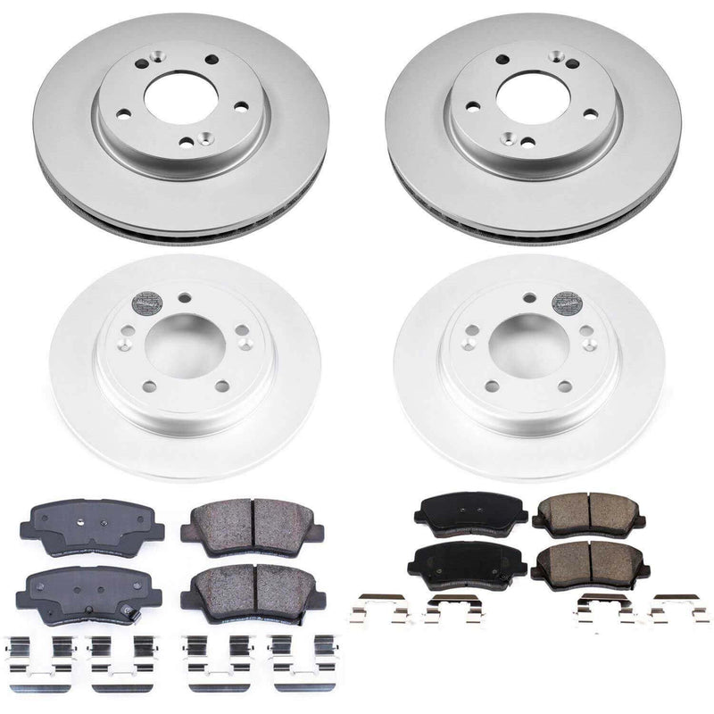 Power Stop CRK8346 Z17 Evolution Front And Rear Pad And Rotor Kit for 2019-2021 Hyundai Veloster product image
