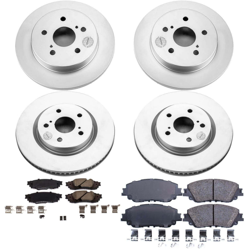 Power Stop CRK8348 Z17 Evolution Front And Rear Pad And Rotor Kit for 2021-2024 Lexus ES250 product image