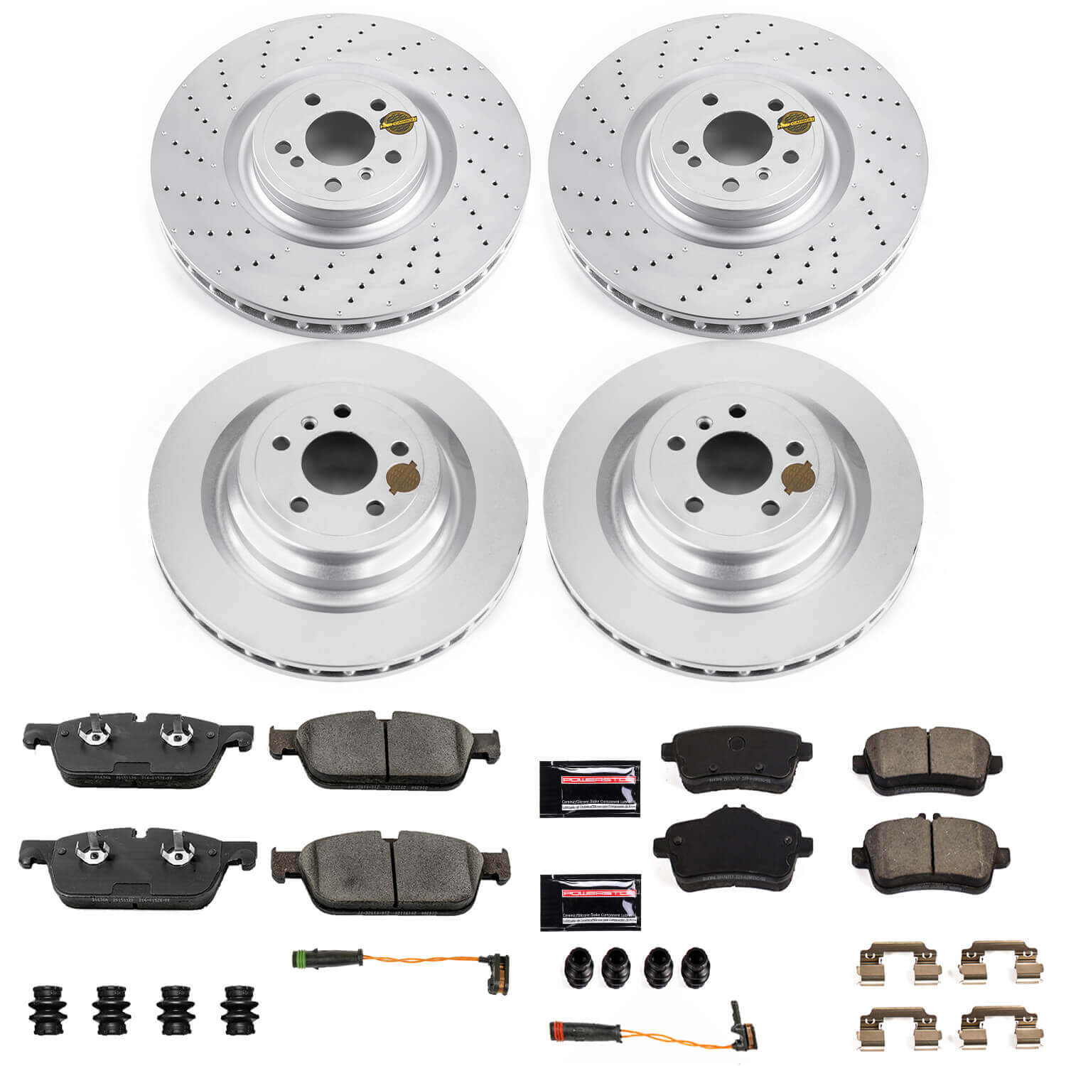 Power Stop CRK8354 Z23 Evolution Geomet Coated Front And Rear Pad And Rotor Kit for 2014-2016 Mercedes-Benz GL450 product image