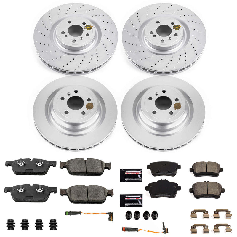 Power Stop CRK8354 Z23 Evolution Geomet Coated Front And Rear Pad And Rotor Kit for 2014-2016 Mercedes-Benz GL450 product image