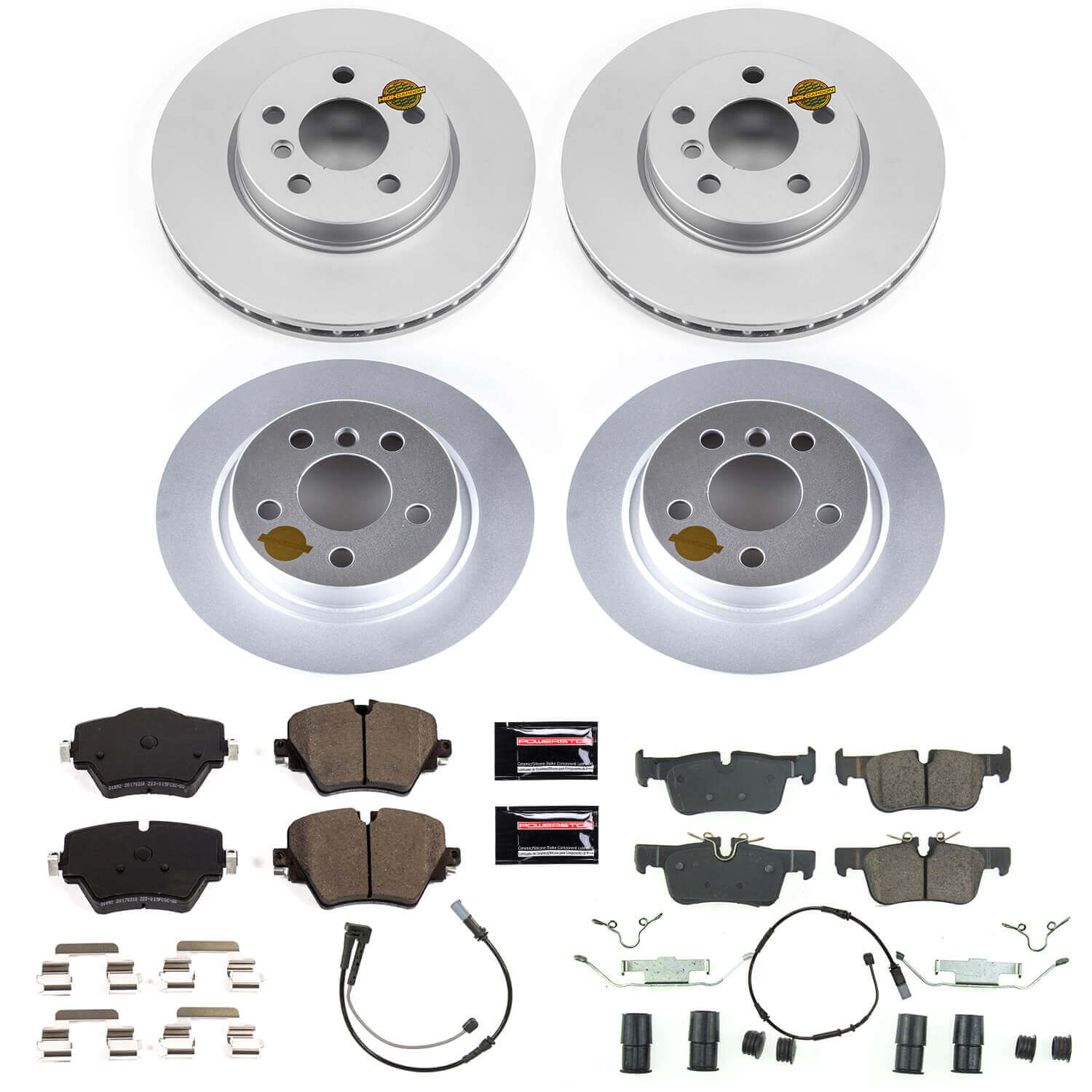 Power Stop CRK8355 Z23 Evolution Geomet Coated Front And Rear Pad And Rotor Kit for 2019 MINI Cooper Clubman ALL4, Base product image