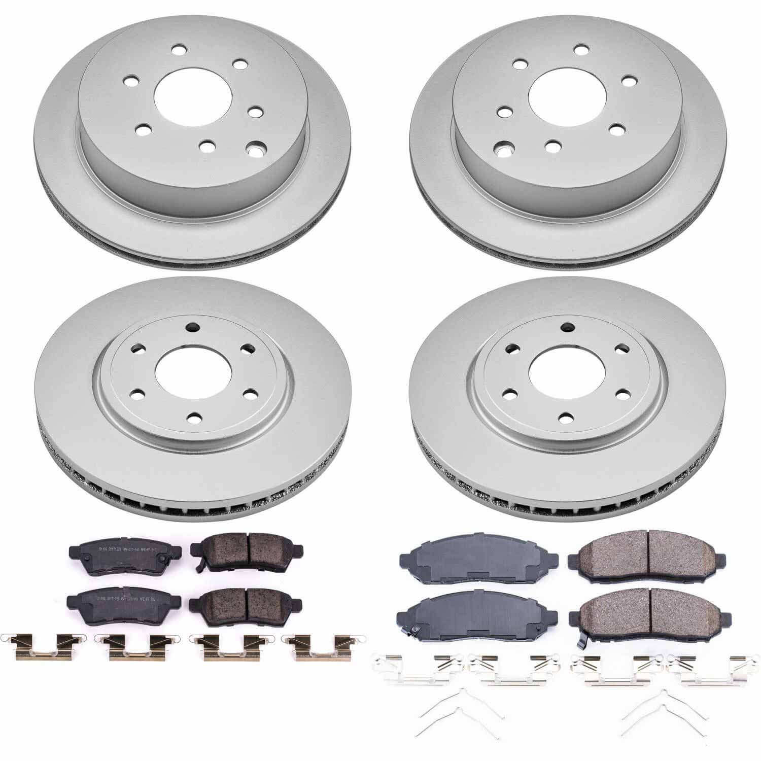Power Stop CRK8357 Z17 Evolution Front And Rear Pad And Rotor Kit for 2016-2019 Nissan Frontier Rear Wheel Drive product image