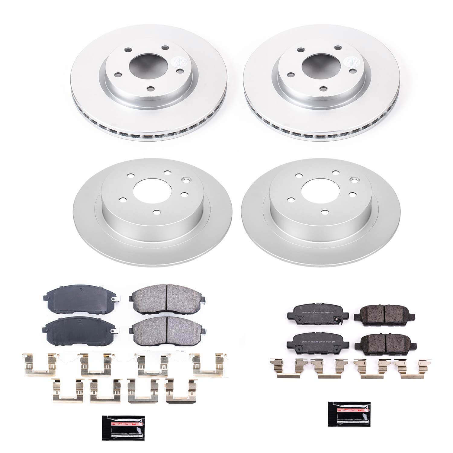 Power Stop CRK8359 Z17 Evolution Front And Rear Pad And Rotor Kit for 2019 Nissan Sentra S, SL, SR product image