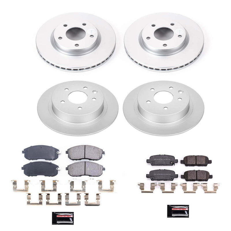 Power Stop CRK8359 Z17 Evolution Front And Rear Pad And Rotor Kit for 2019 Nissan Sentra S, SL, SR product image