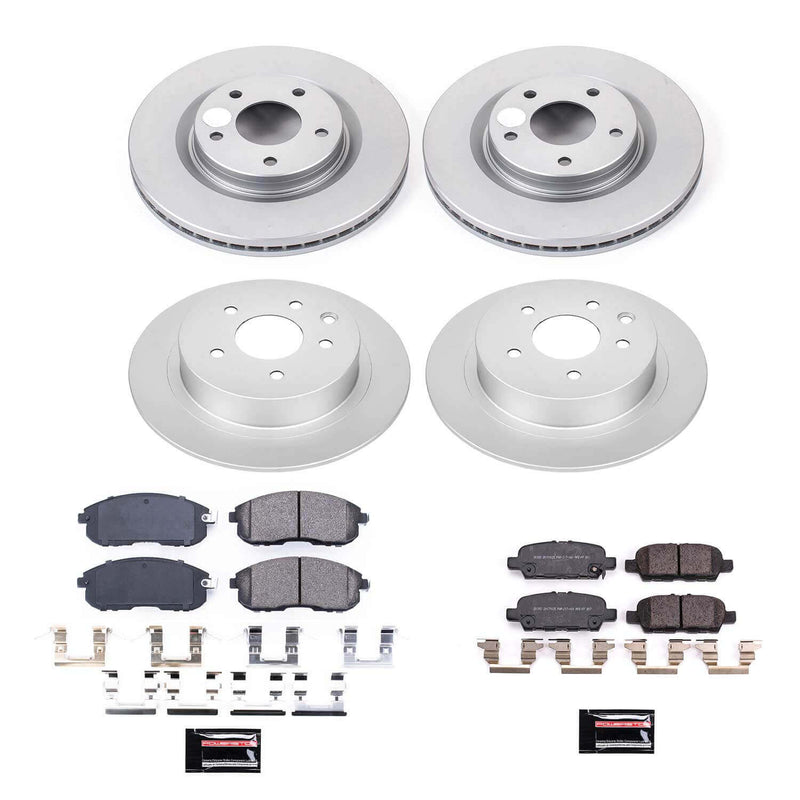 Power Stop CRK8360 Z17 Evolution Front And Rear Pad And Rotor Kit for 2019 Nissan Sentra Nismo, SR Turbo product image