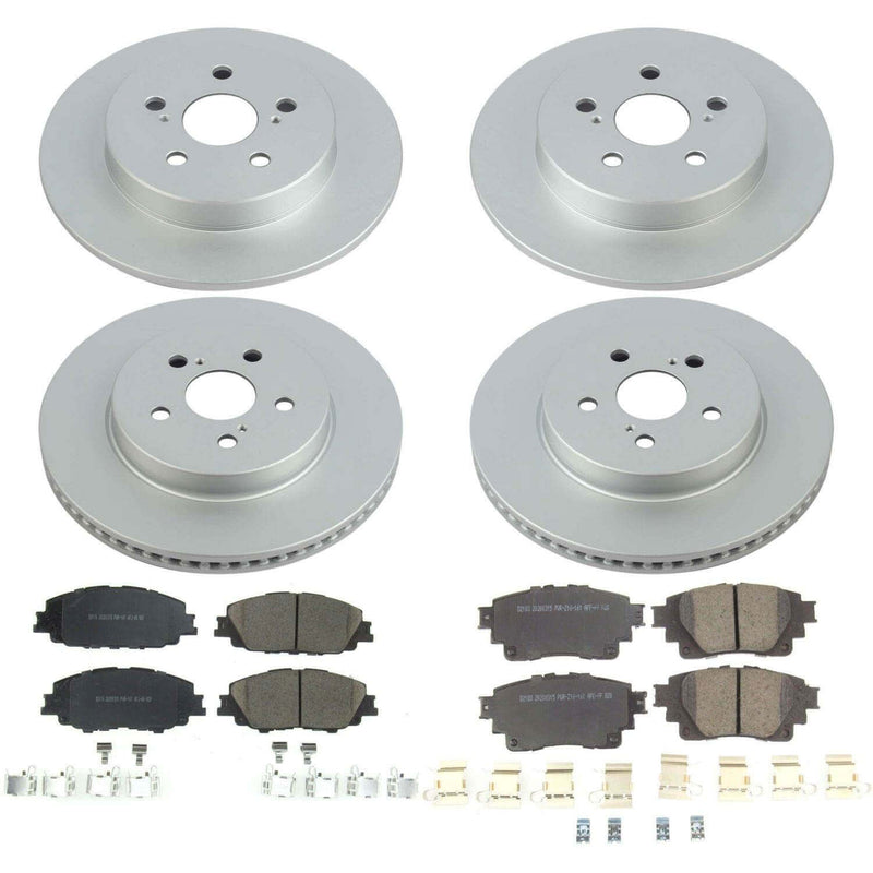 Power Stop CRK8362 Front And Rear Z17 Evolution Pad And Rotor Kit for 2019-2024 Toyota Corolla product image